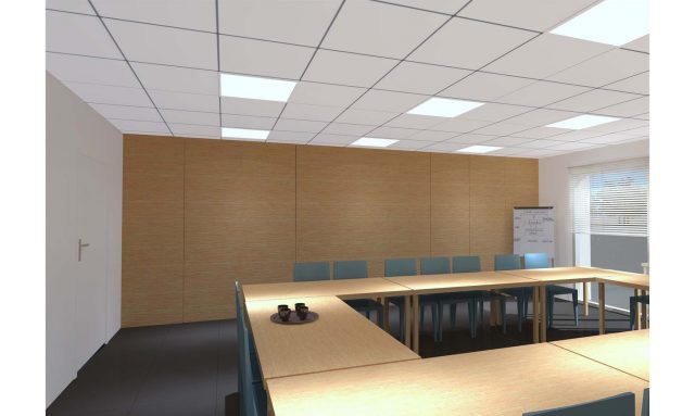 salle de réunion fermée